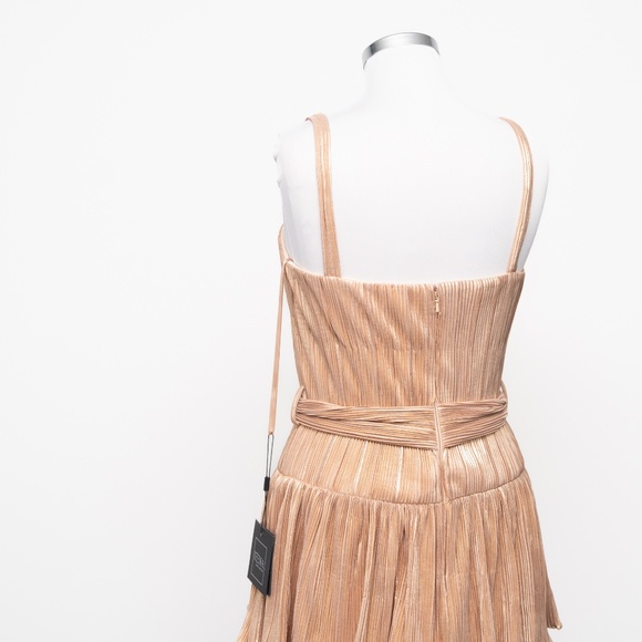 Mac Duggal -  Gold Ruffle Tiered Buckle Detail Dress - Picture 13 of 16